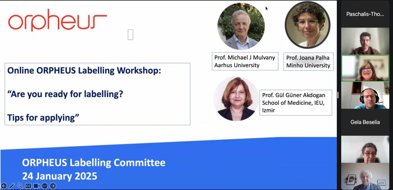 ORPHEUS Training Workshop: Are you ready for ORPHEUS Labelling? Tips for Applying, 24th January, 2025